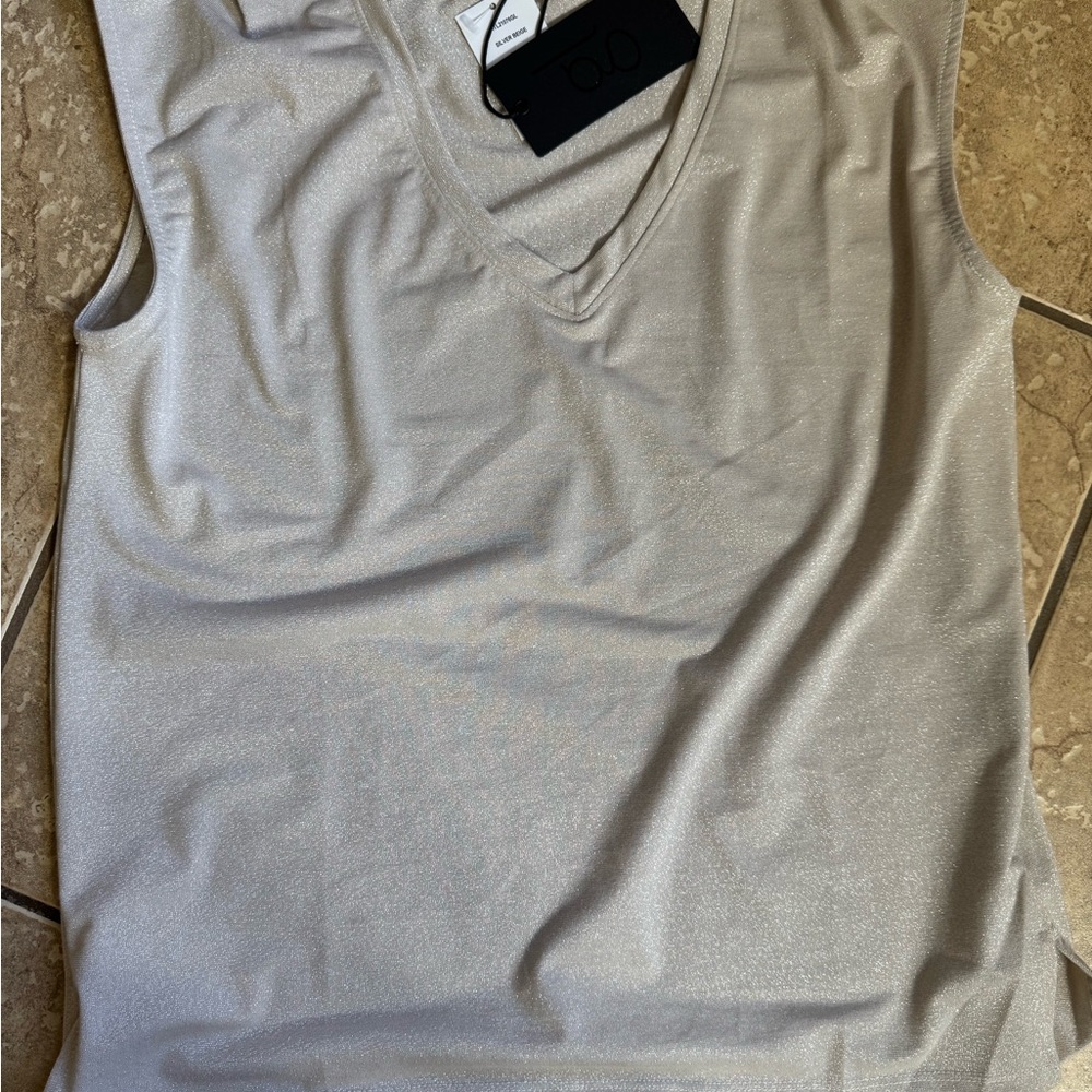 Gibson Shimmering Silver/ Gold Tank Top